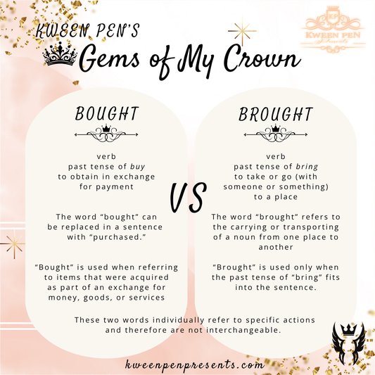 Gems of My Crown ~ Bought vs. Brought