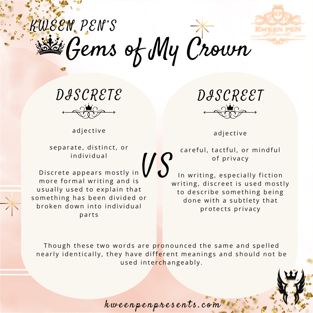 Gems of My Crown ~ Discrete vs. Discreet