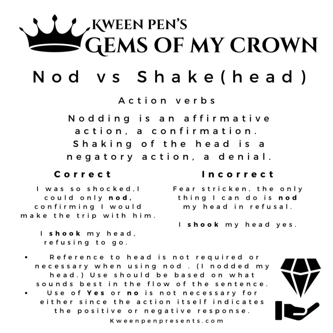 Gems of My Crown ~ Nod Vs. Shake (Head)