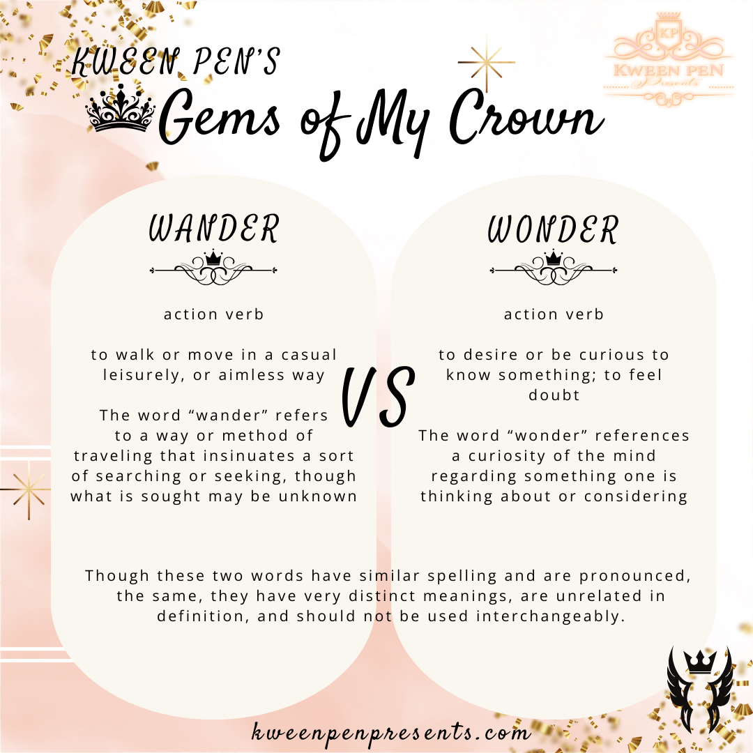 Gems of My Crown ~ Wander vs. Wonder